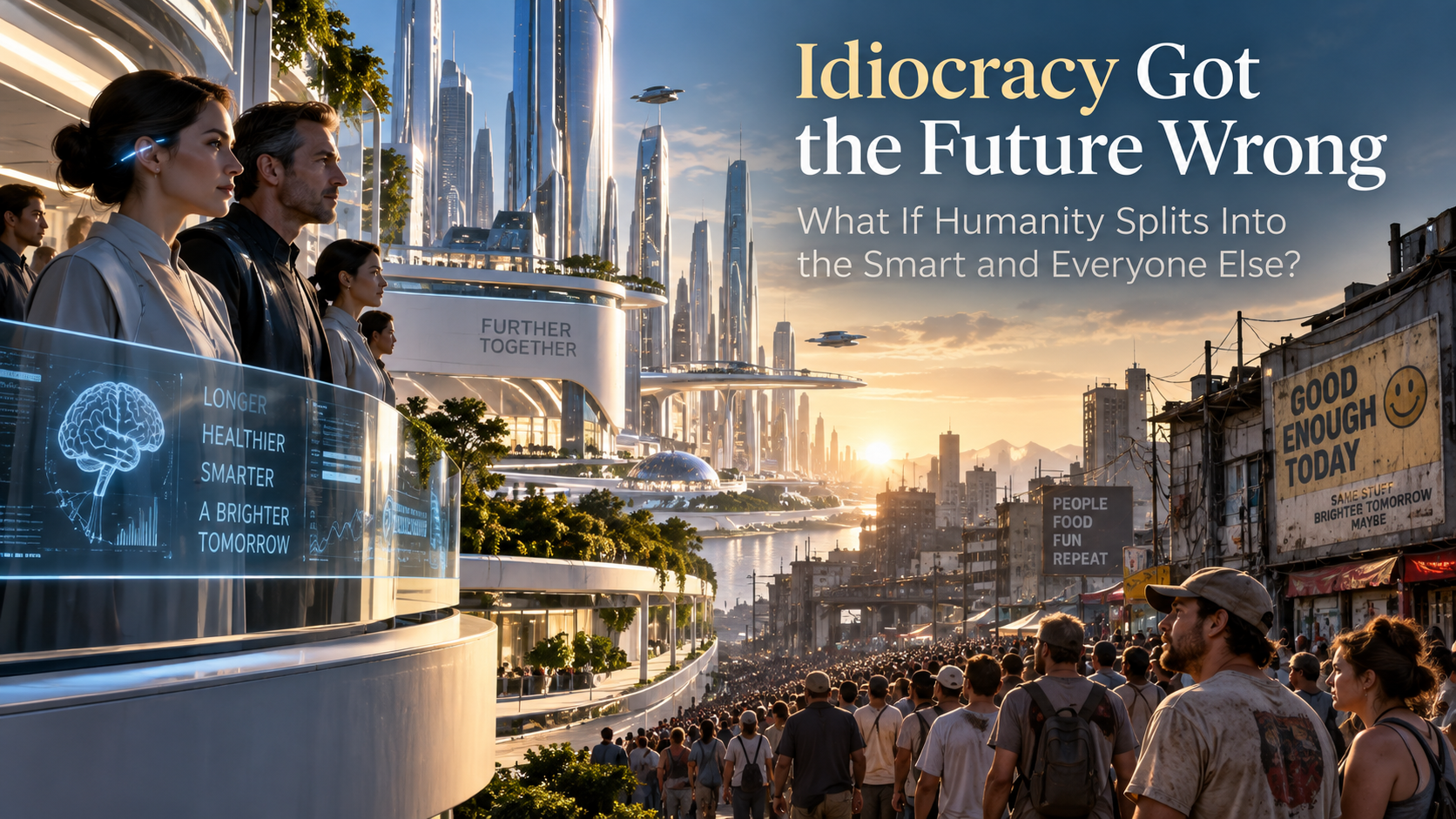 Idiocracy Got the Future Wrong: What If Humanity Splits Into the Smart and Everyone Else?